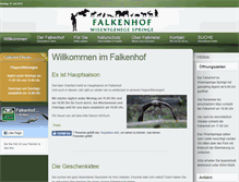 Tablet Screenshot of falkenhof-wisentgehege.de